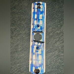 Blue windows leather cuff Apple Watch band